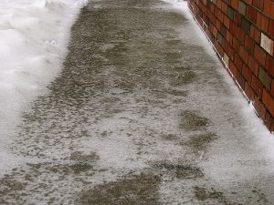 icy sidewalk