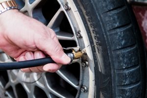 Checking tire pressure